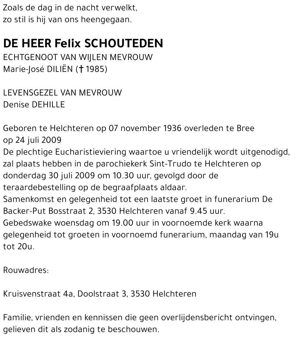 Felix SCHOUTEDEN