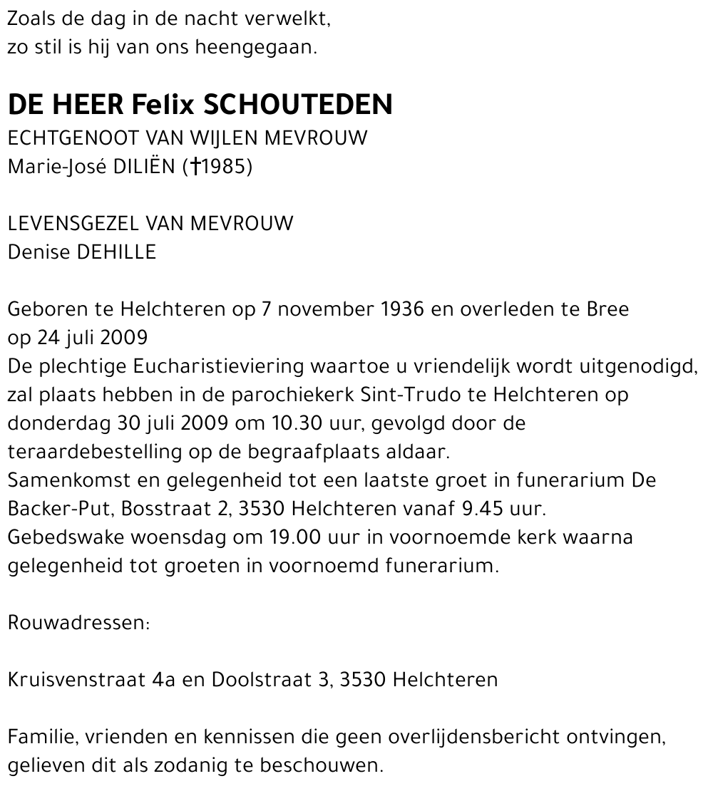 Felix SCHOUTEDEN