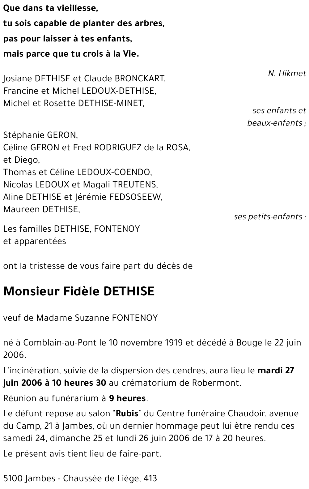 Fidèle DETHISE