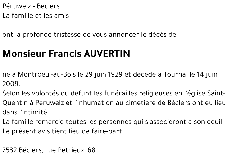 Francis AUVERTIN