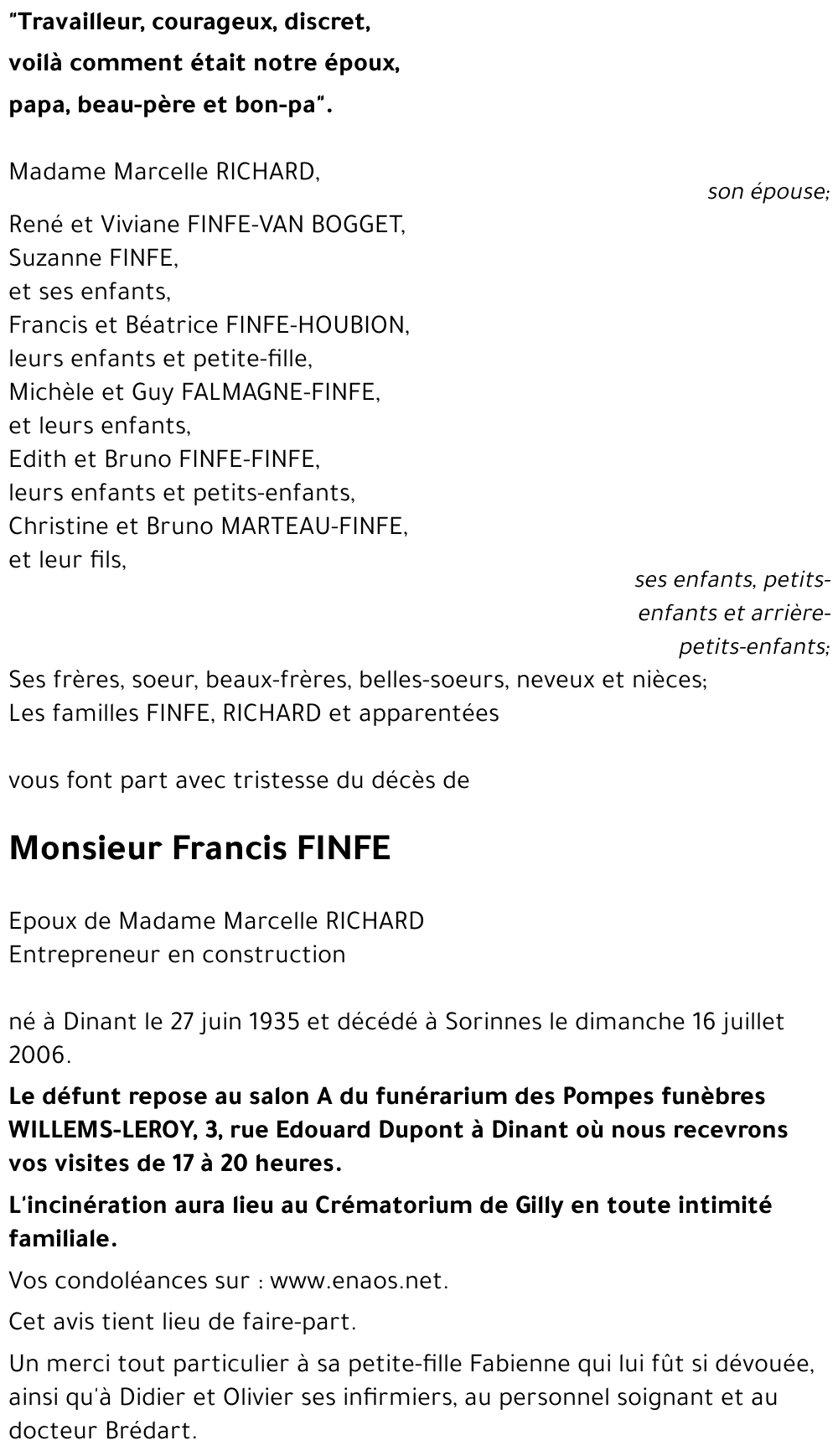 Francis FINFE