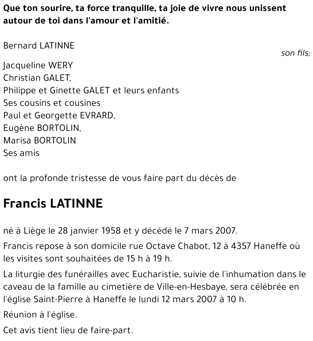 Francis LATINNE