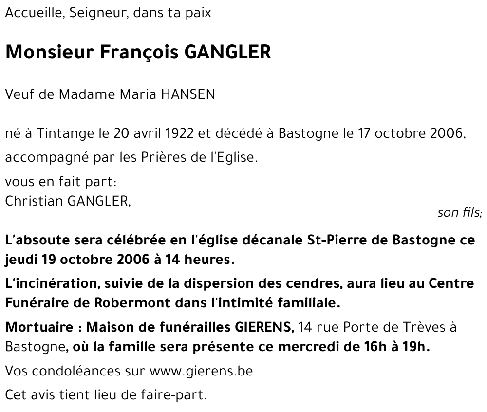 François GANGLER