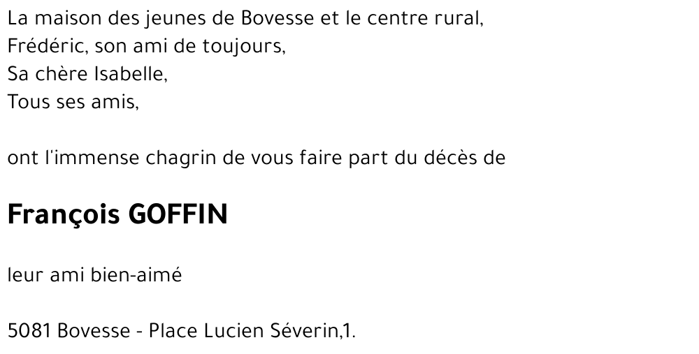 François GOFFIN