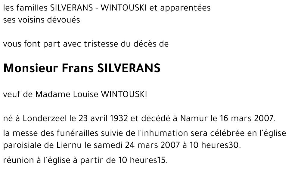 Frans SILVERANS
