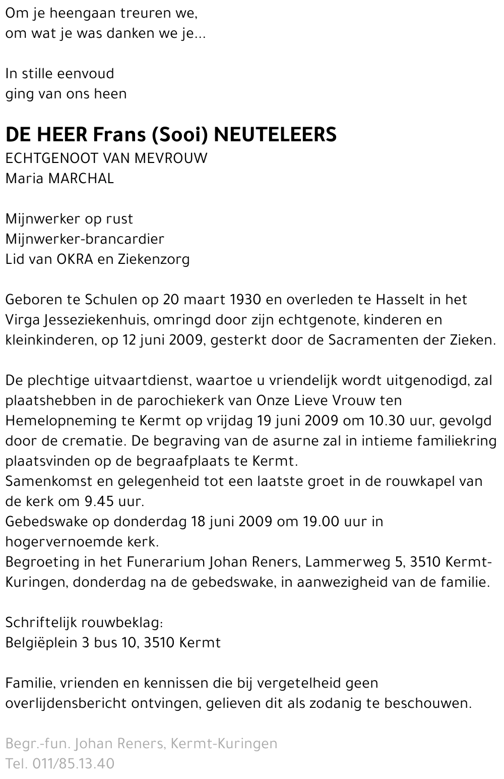 Frans (Sooi) Neuteleers