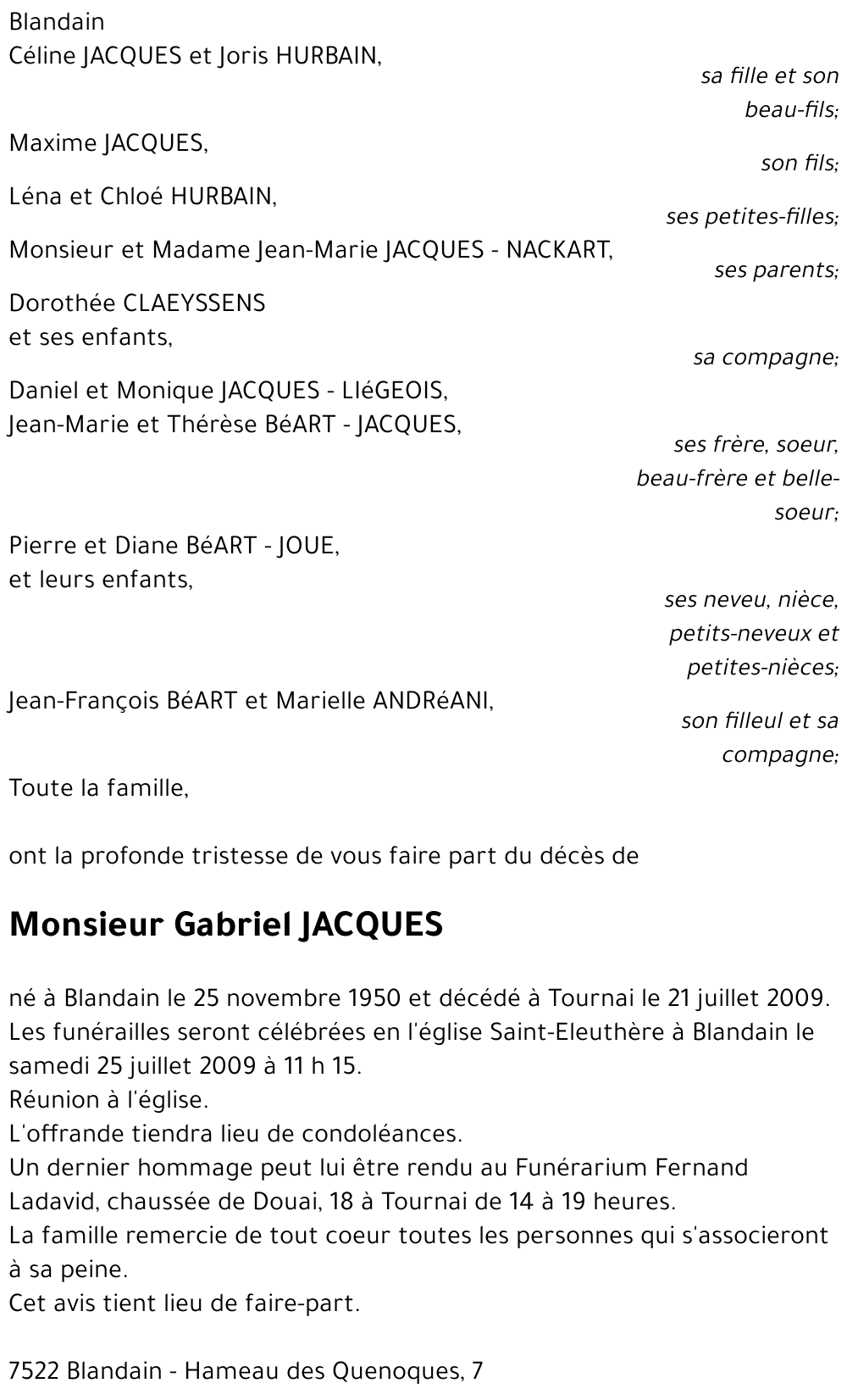 Gabriel JACQUES
