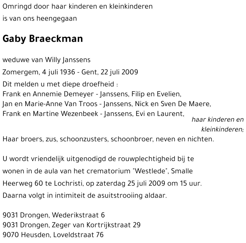 Gaby Braeckman