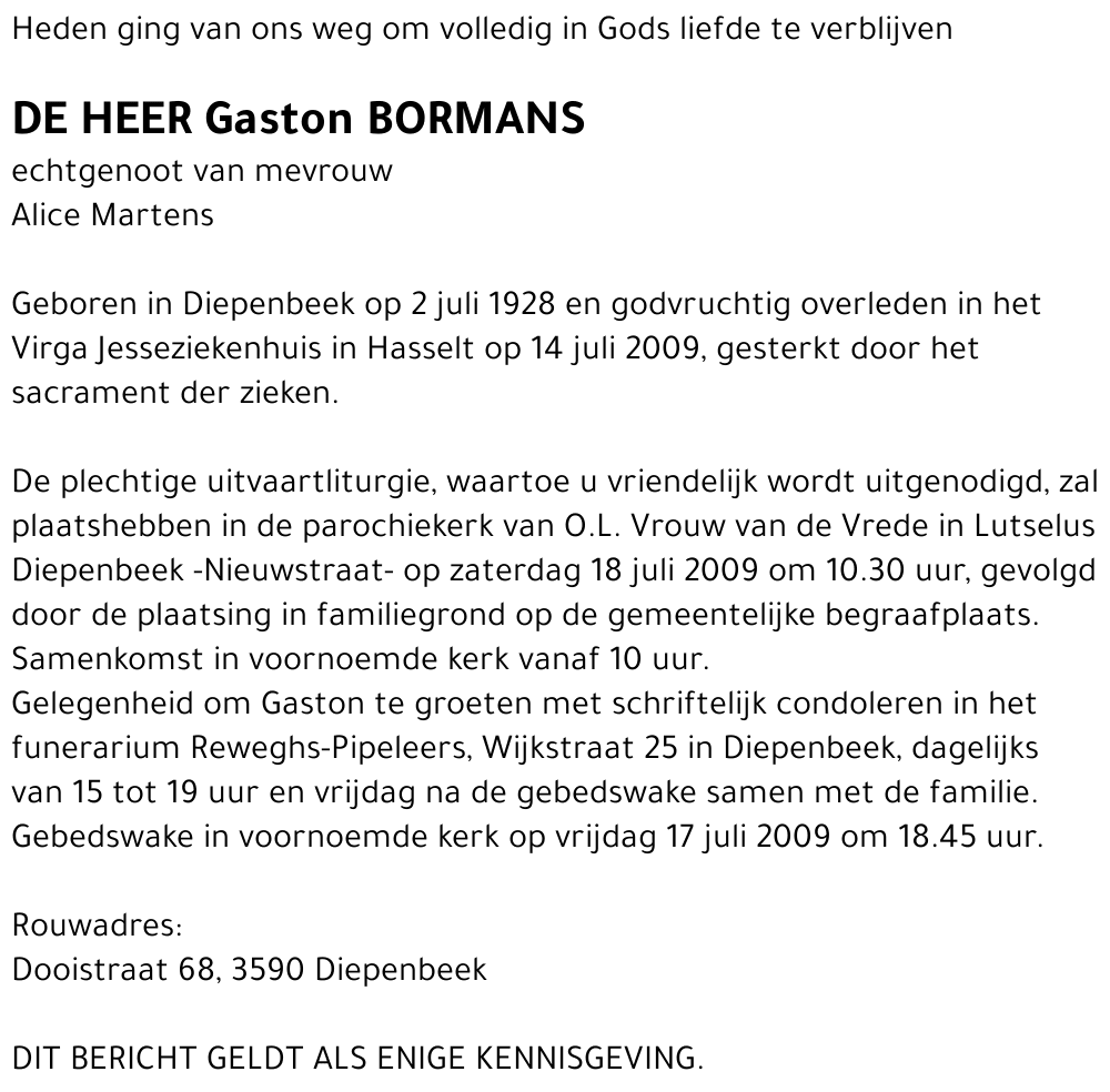 Gaston Bormans