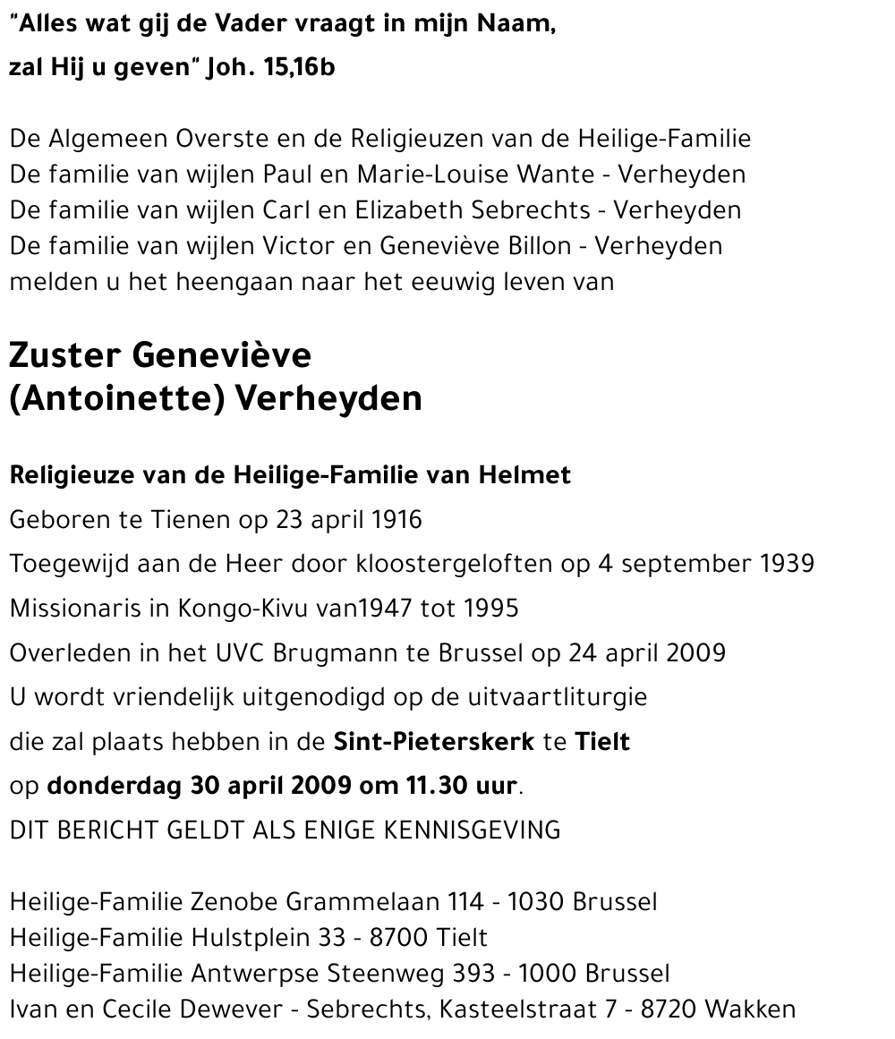 Geneviève (Antoinette) Verheyden