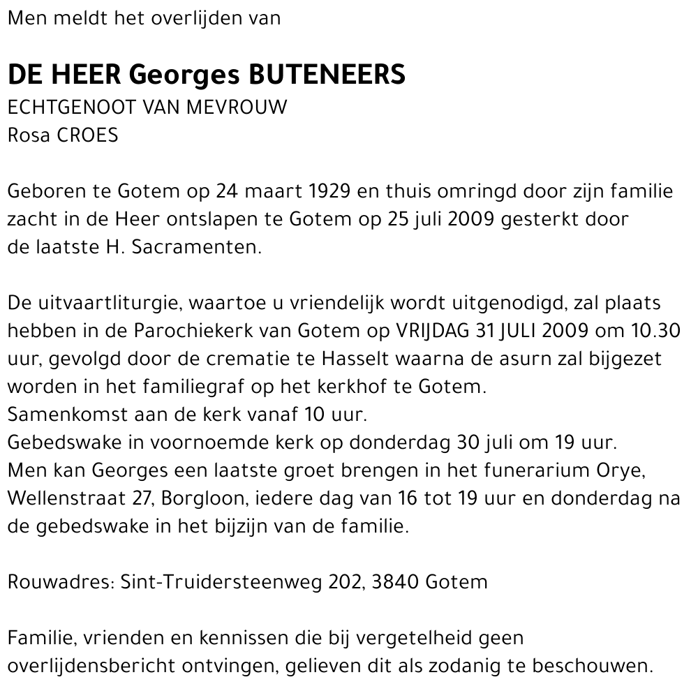 Georges BUTENEERS