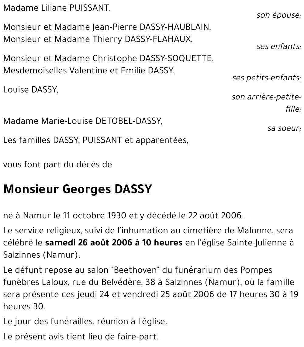 Georges DASSY