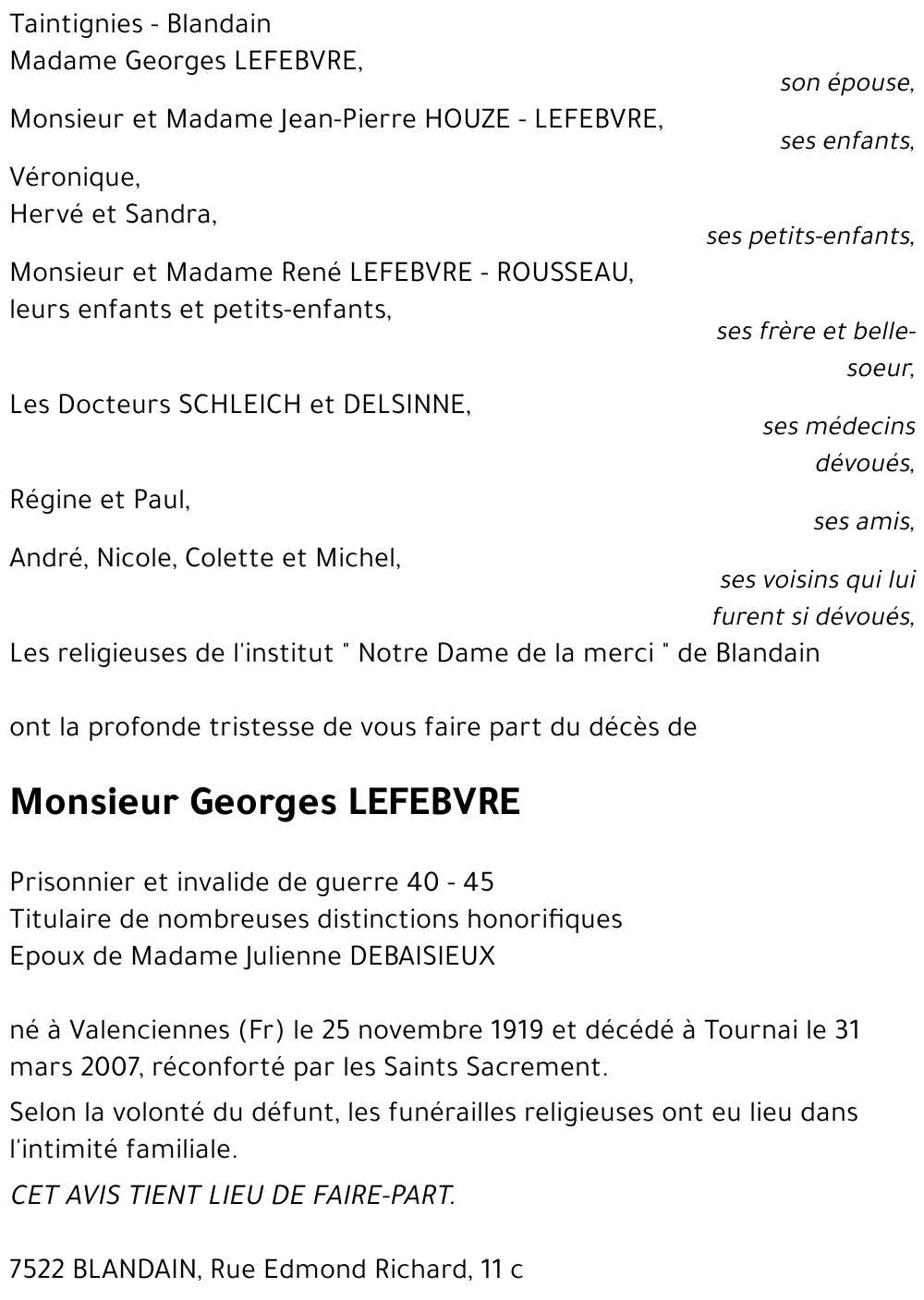 Georges LEFEBVRE