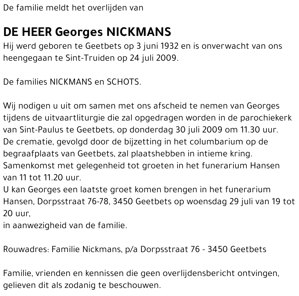 Georges NICKMANS