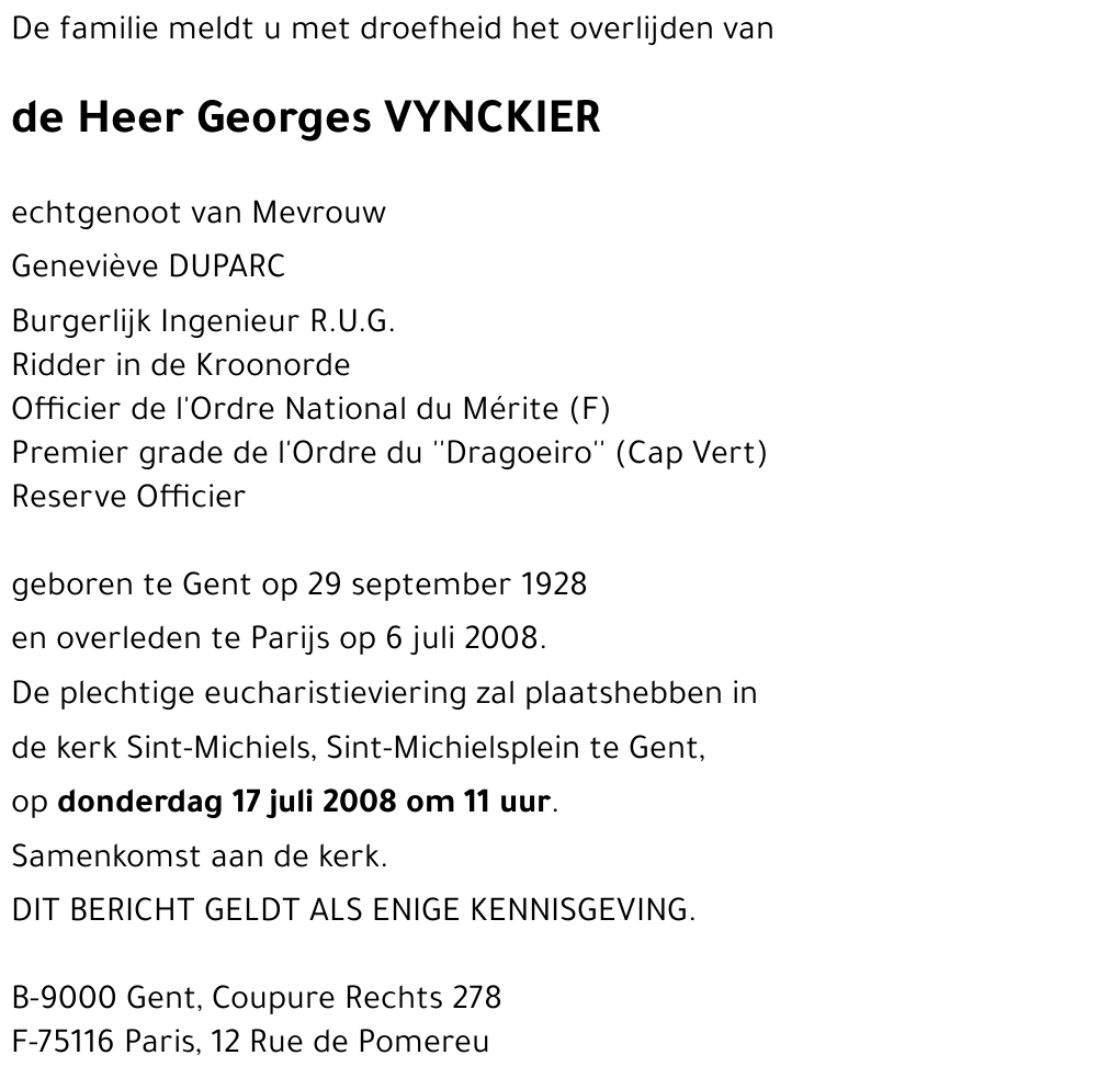 Georges VYNCKIER