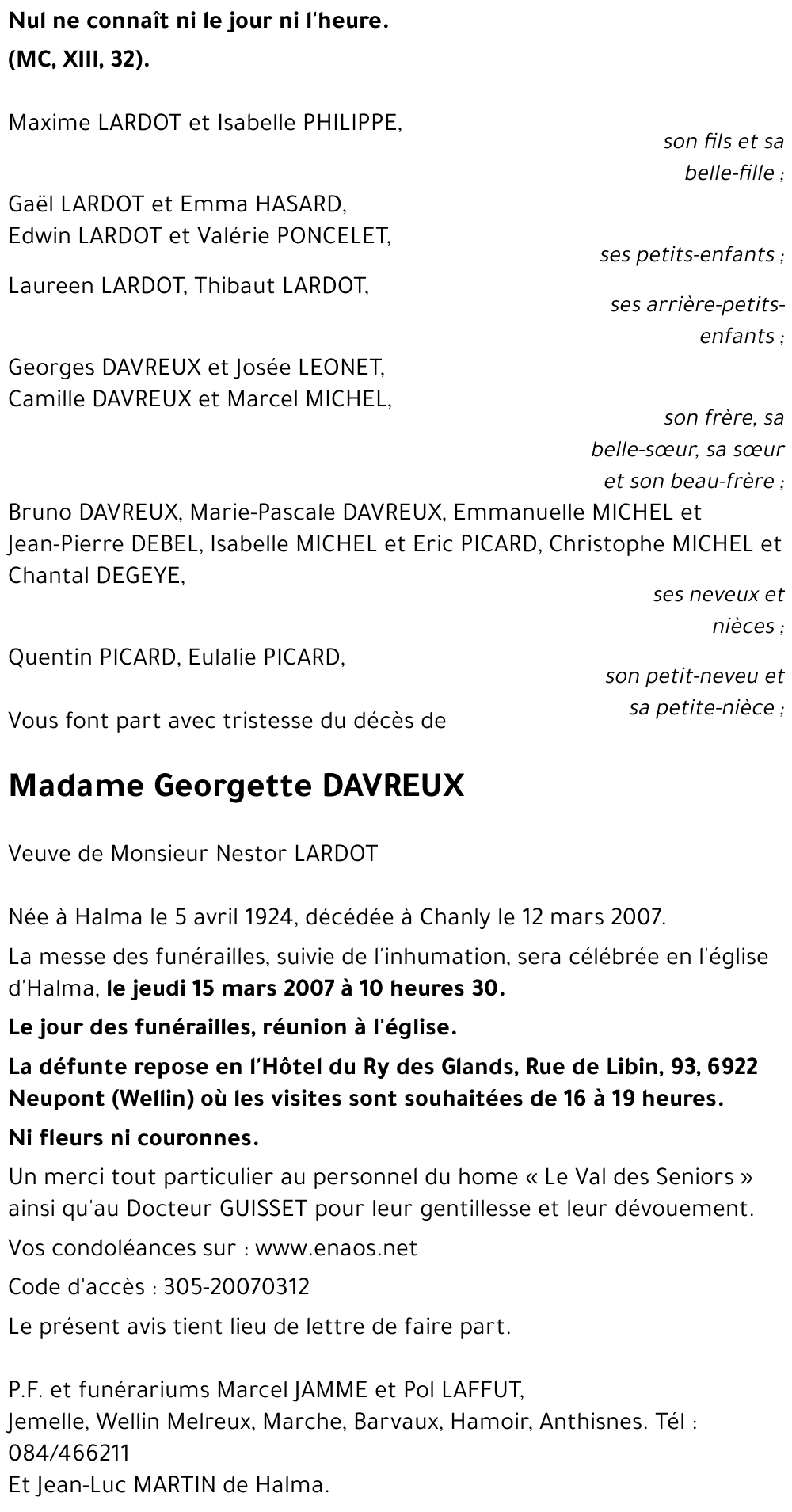 Georgette DAVREUX