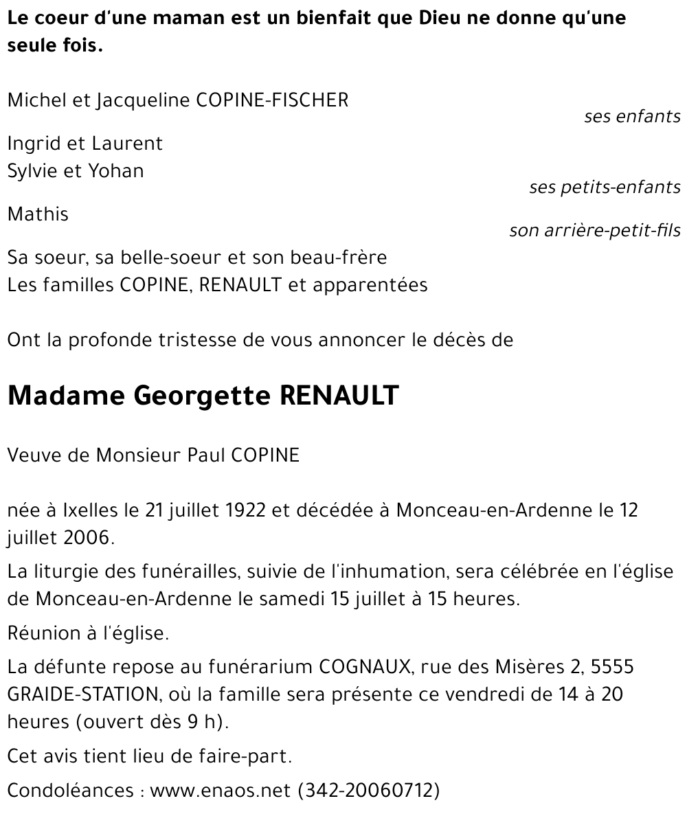 Georgette RENAULT