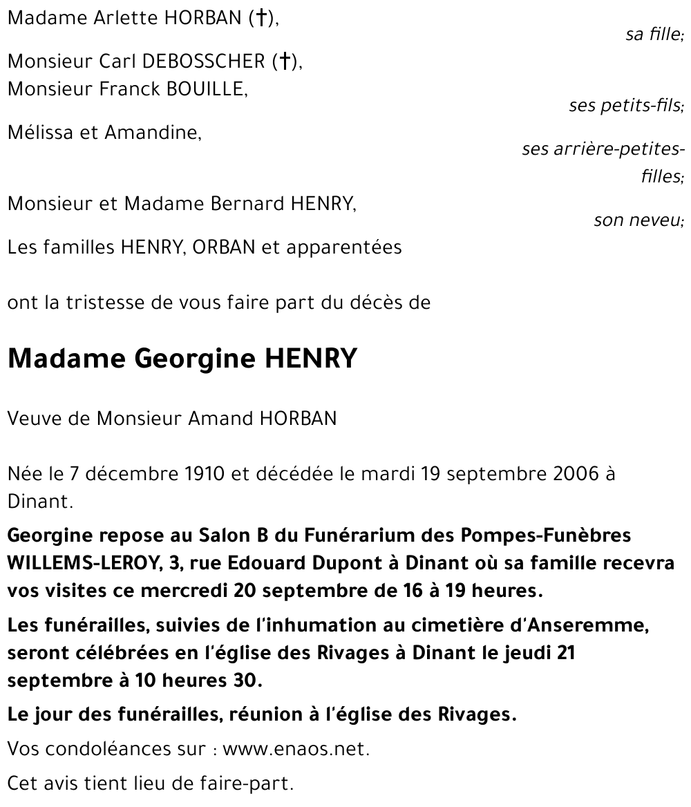 Georgine HENRY