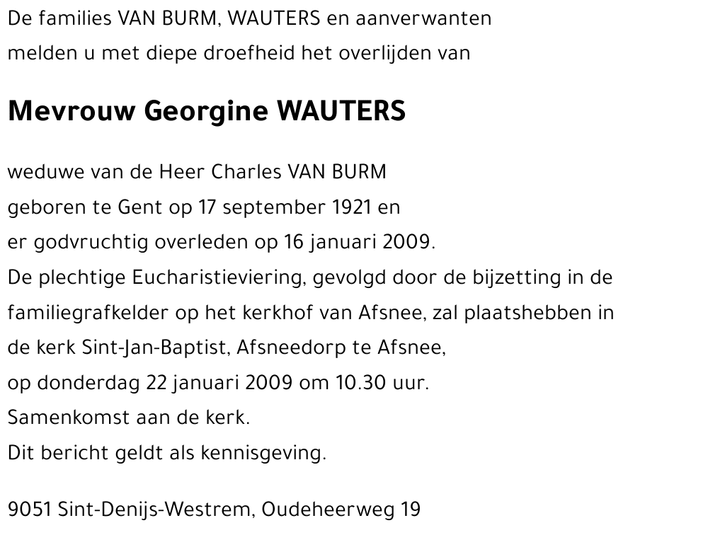 Georgine WAUTERS