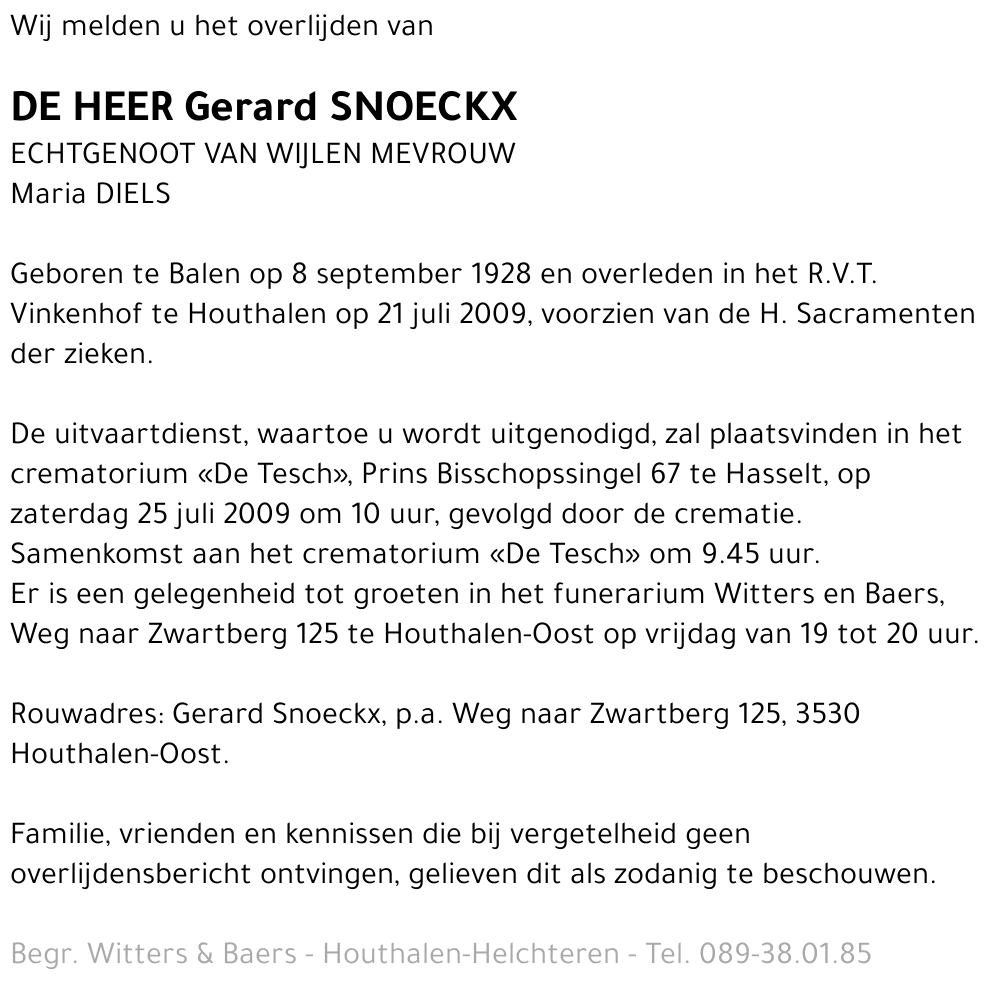 Gerard Snoeckx