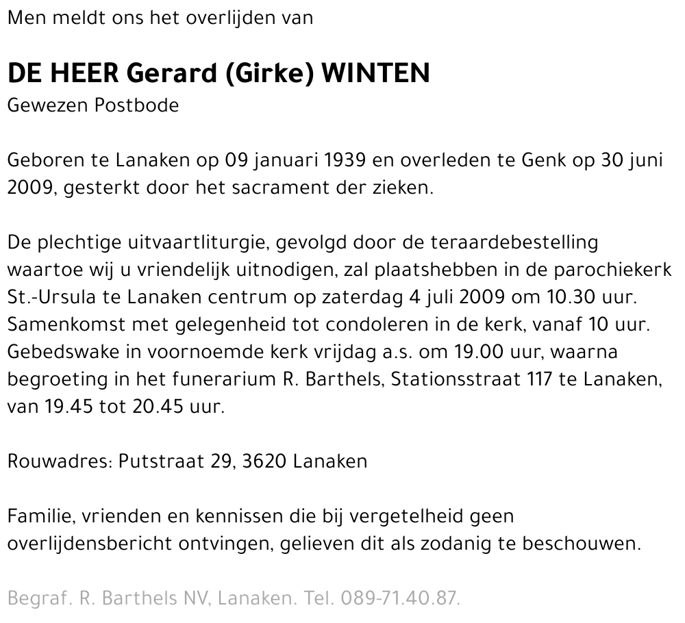 Gerard Winten