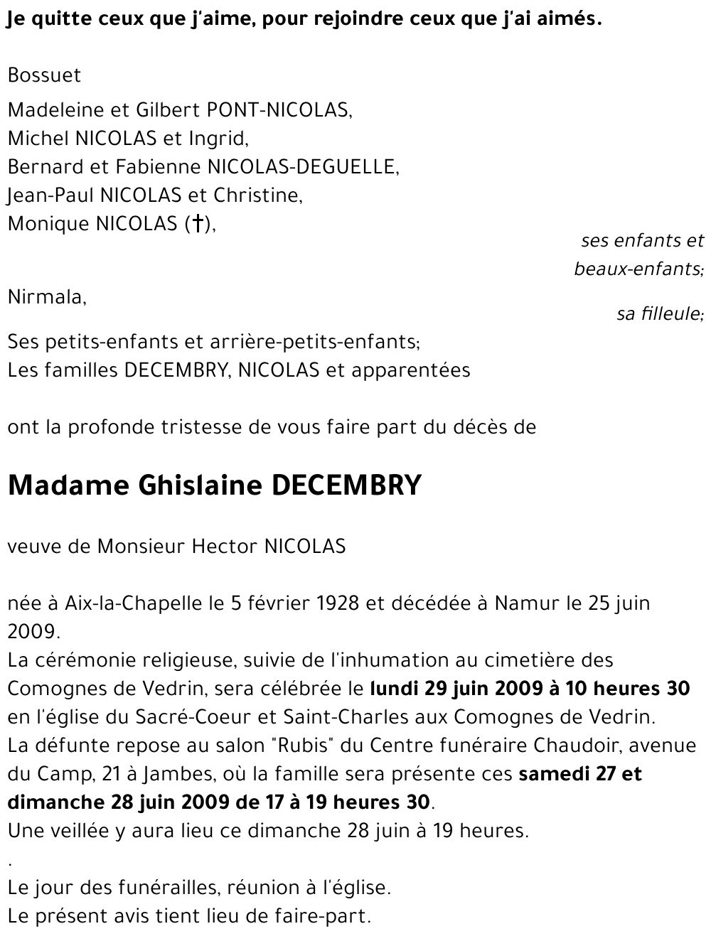 Ghislaine DECEMBRY