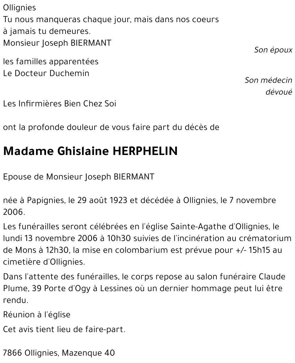 Ghislaine HERPHELIN
