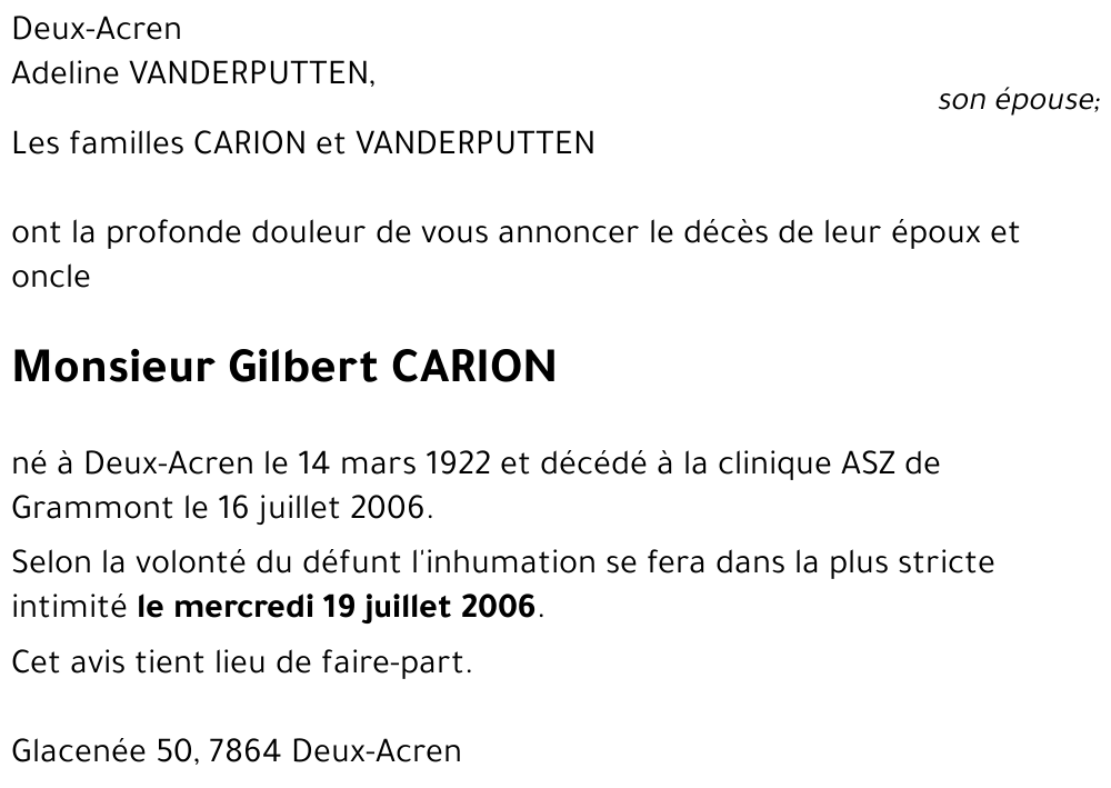 Gilbert CARION