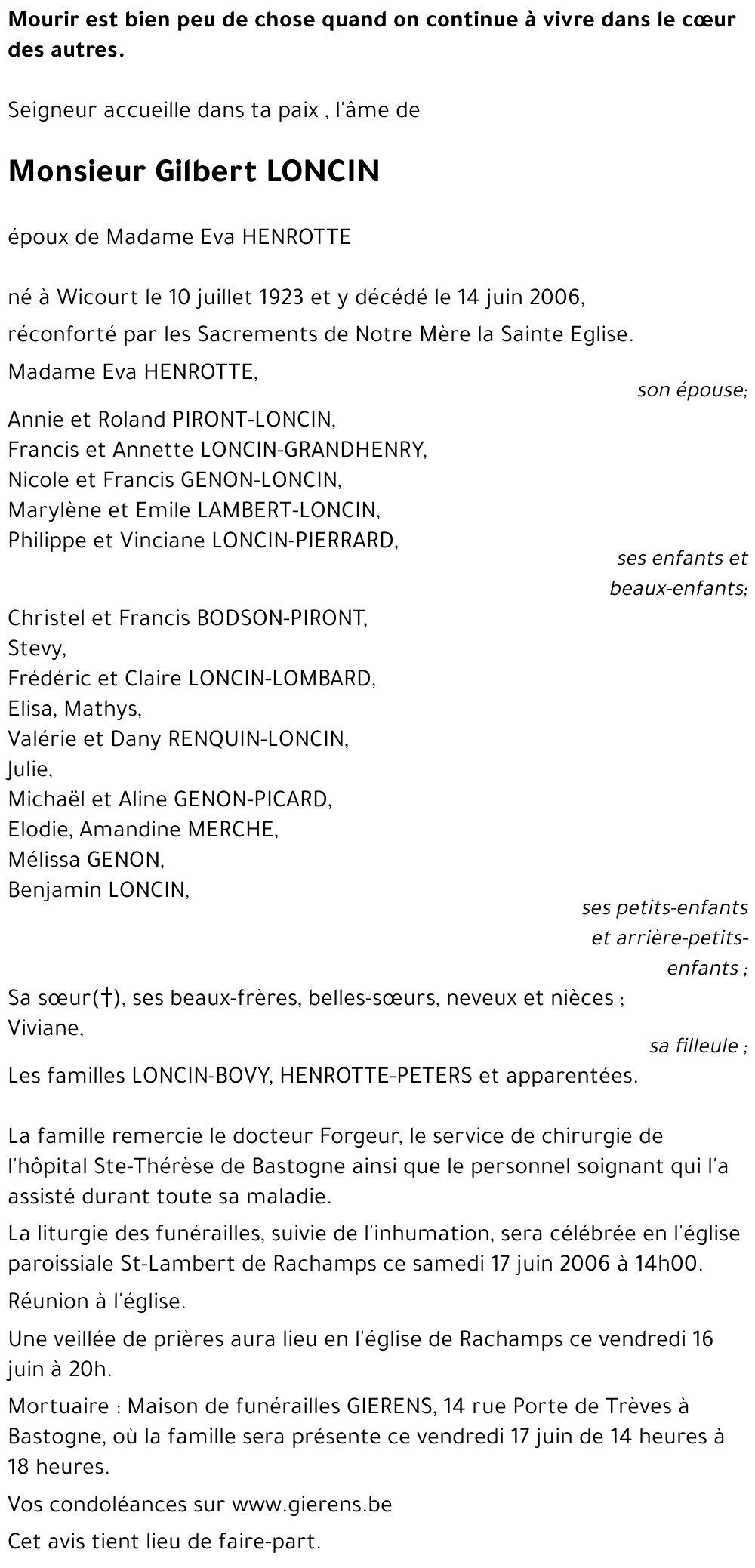 Gilbert LONCIN