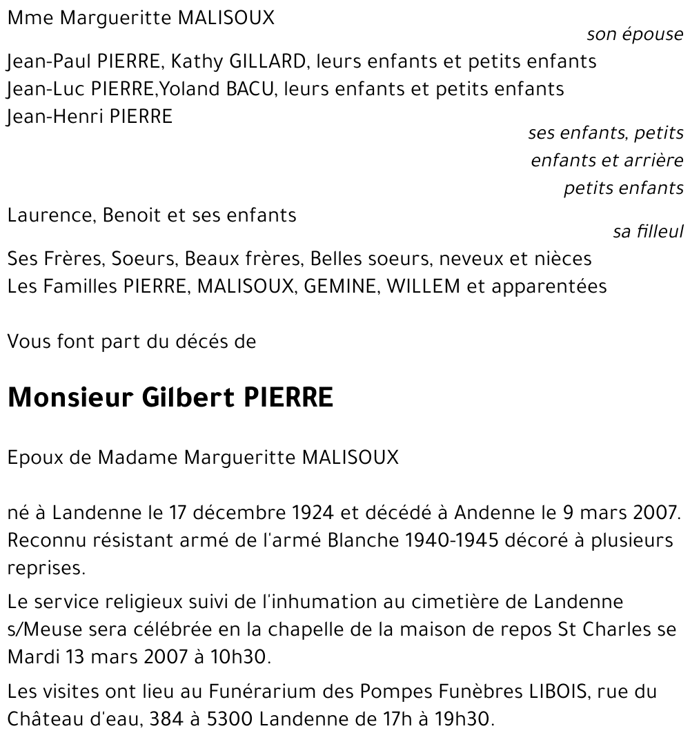 Gilbert PIERRE