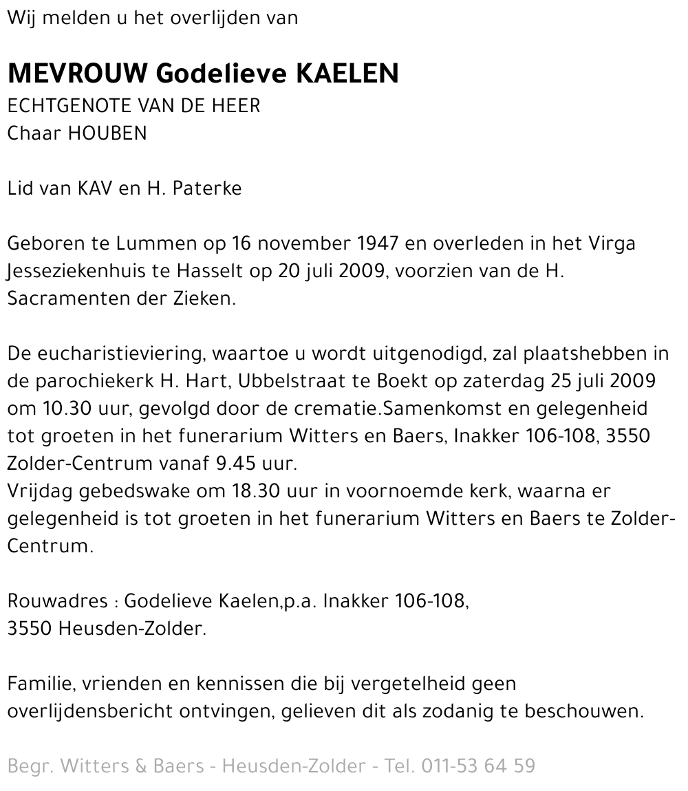 Godelieve Kaelen