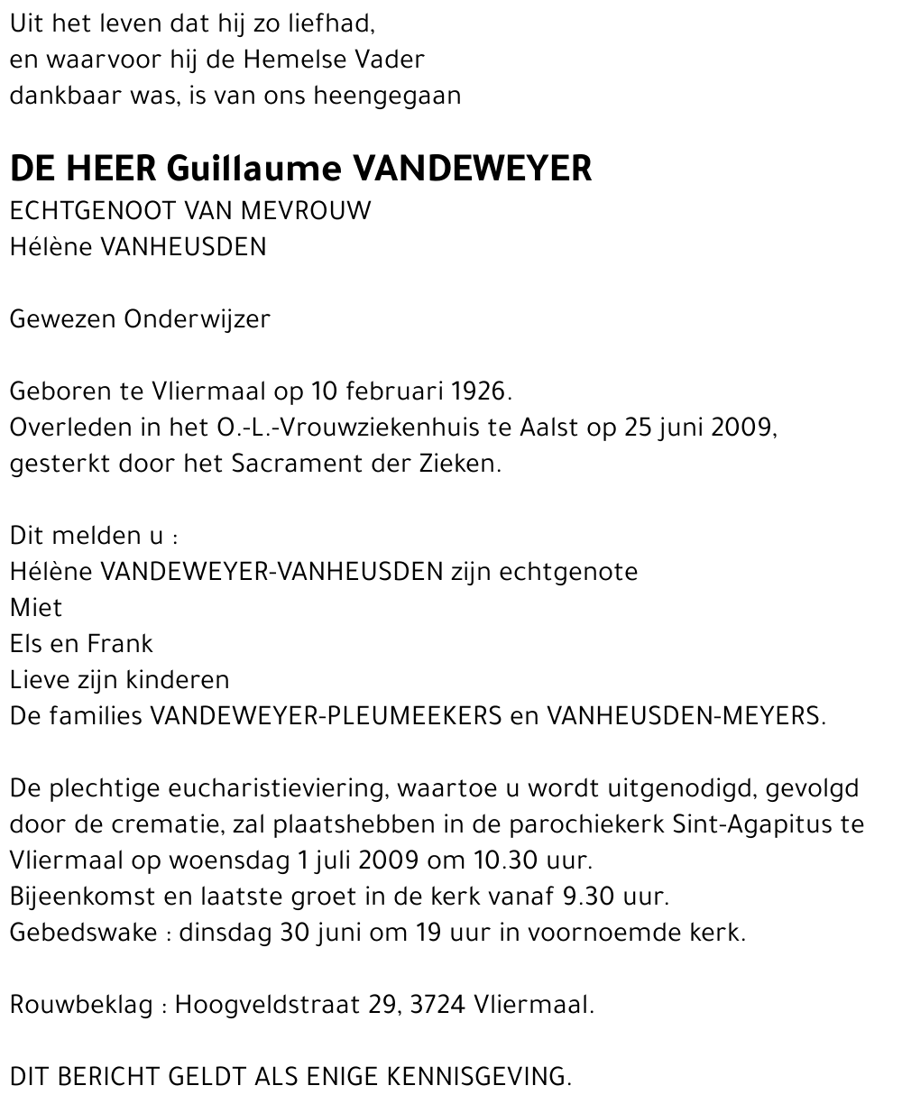 Guillaume Vandeweyer