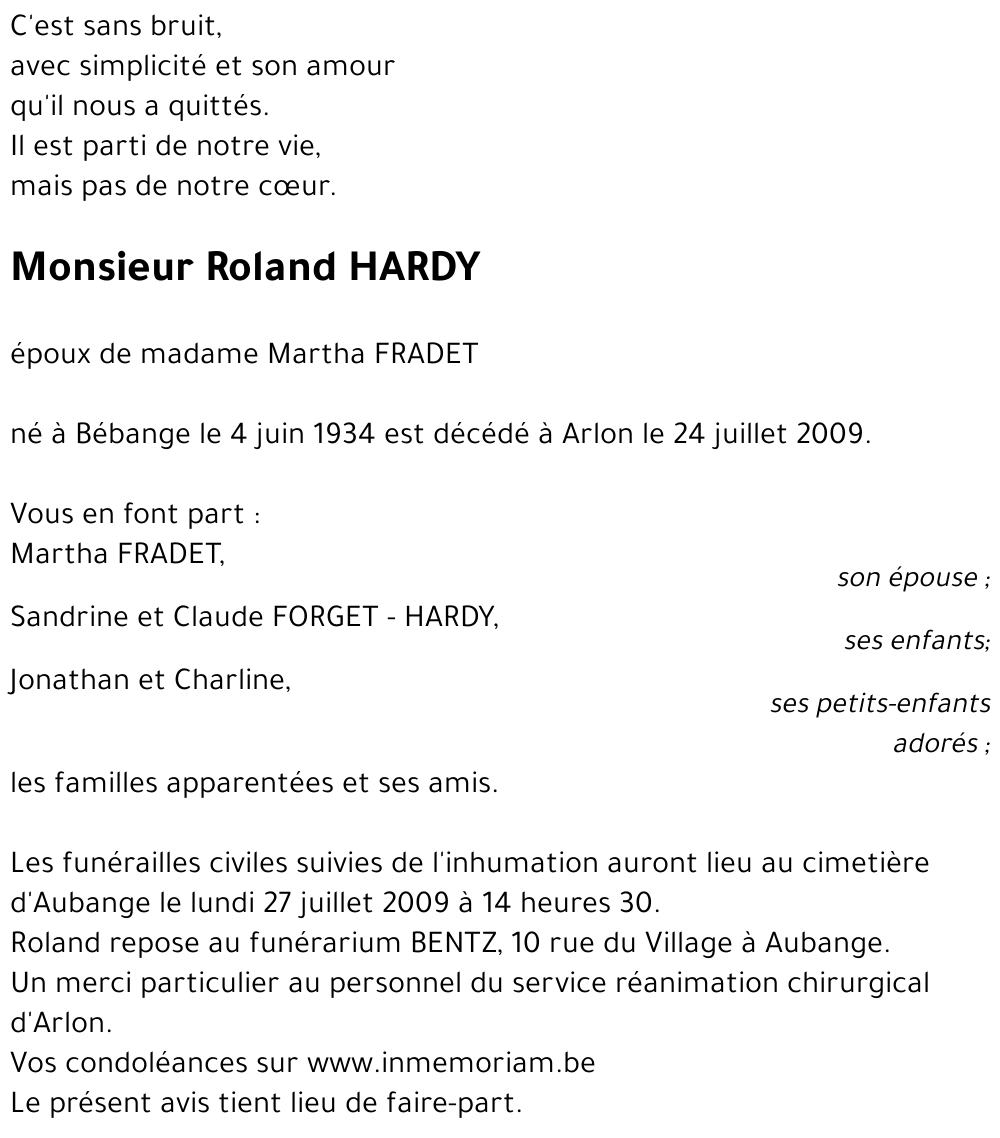 HARDY Roland