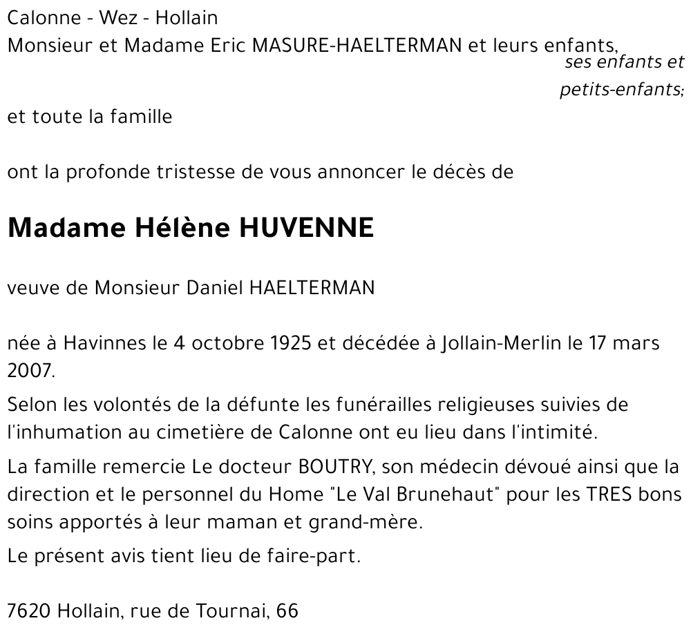 Hélène HUVENNE