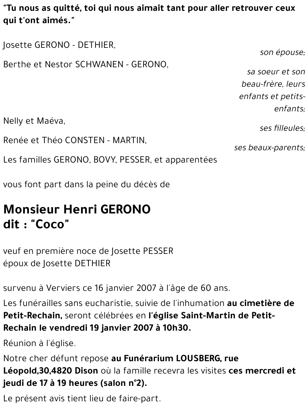 Henri GERONO
