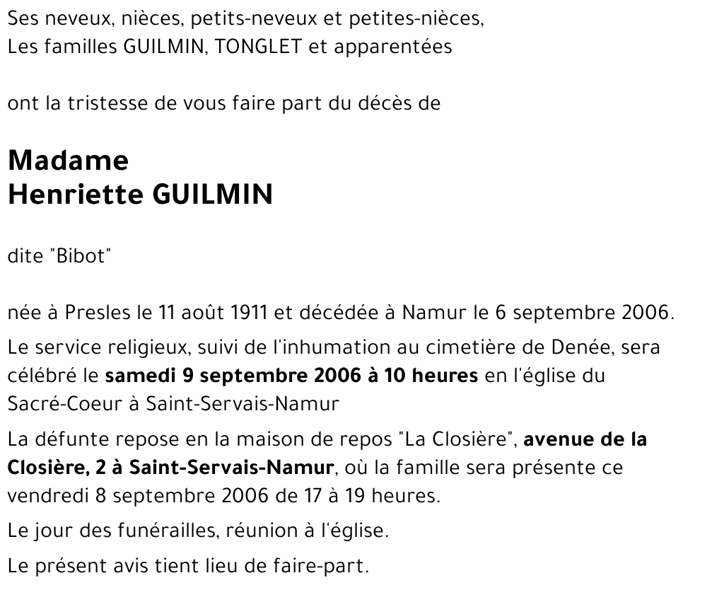 Henriette GUILMIN