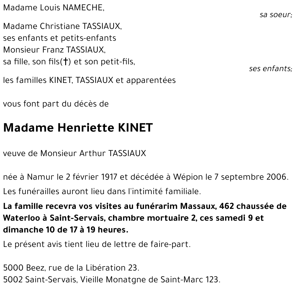 Henriette KINET