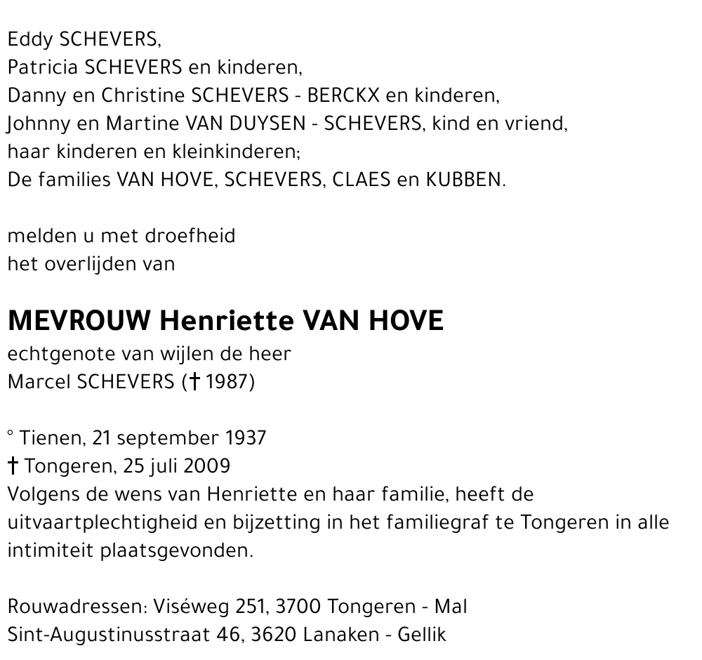 Henriette Van Hove