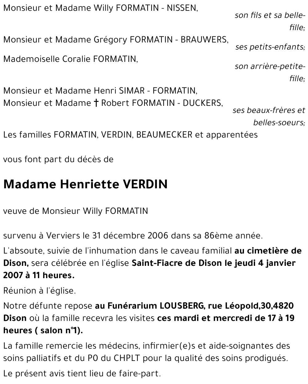 Henriette VERDIN