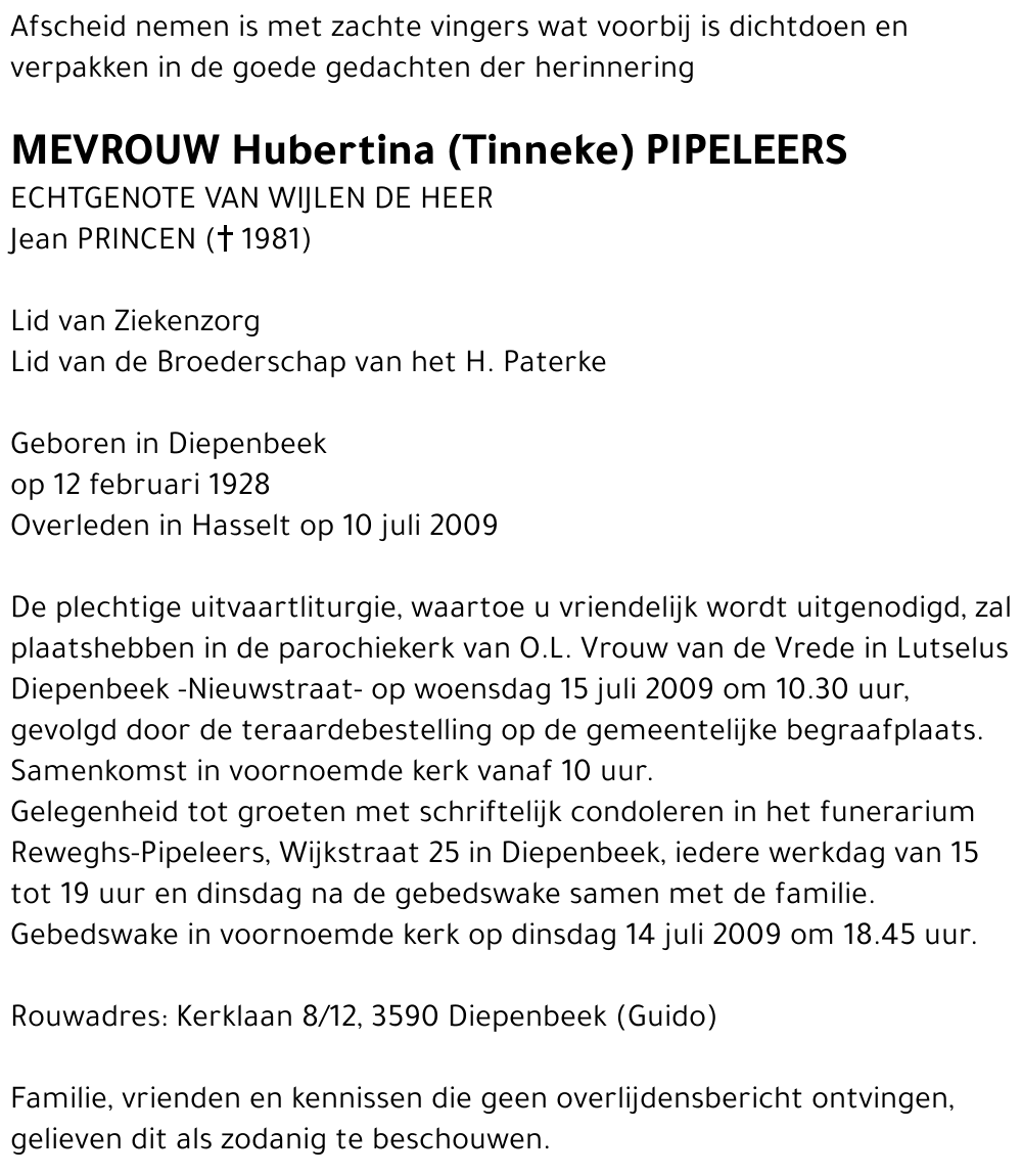 Hubertina Pipeleers