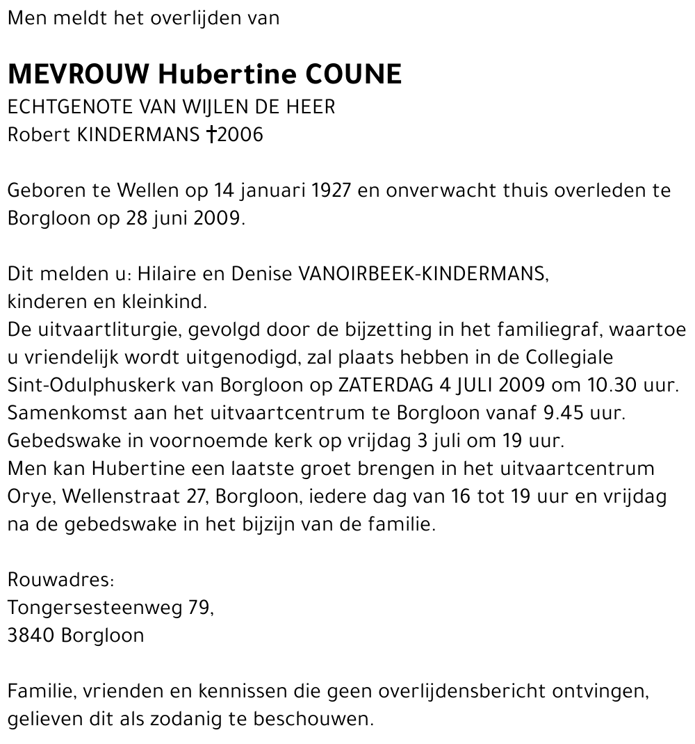 Hubertine COUNE