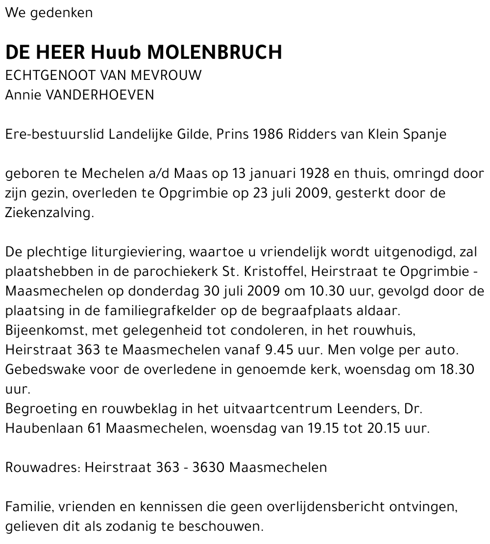 Huub MOLENBRUCH