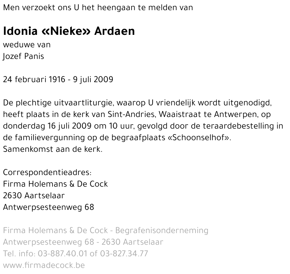 Idonia «Nieke» Ardaen