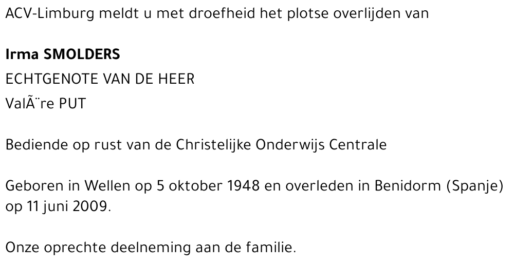 Irma SMOLDERS