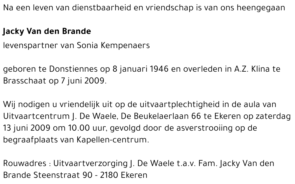 Jacky Van den Brande