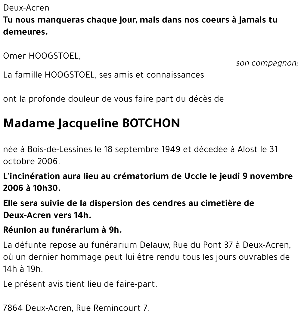 Jacqueline BOTCHON