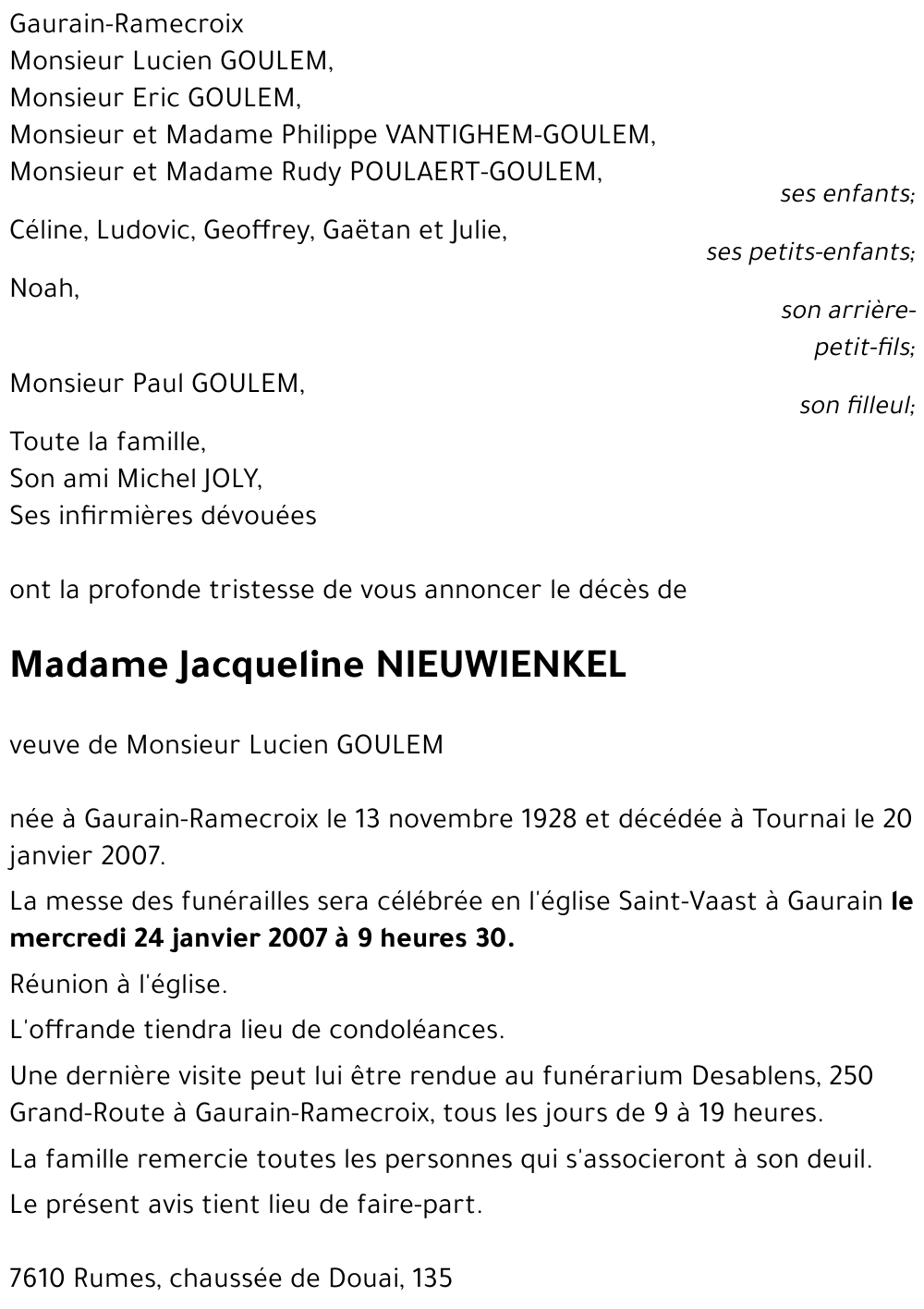 Jacqueline NIEUWIENKEL
