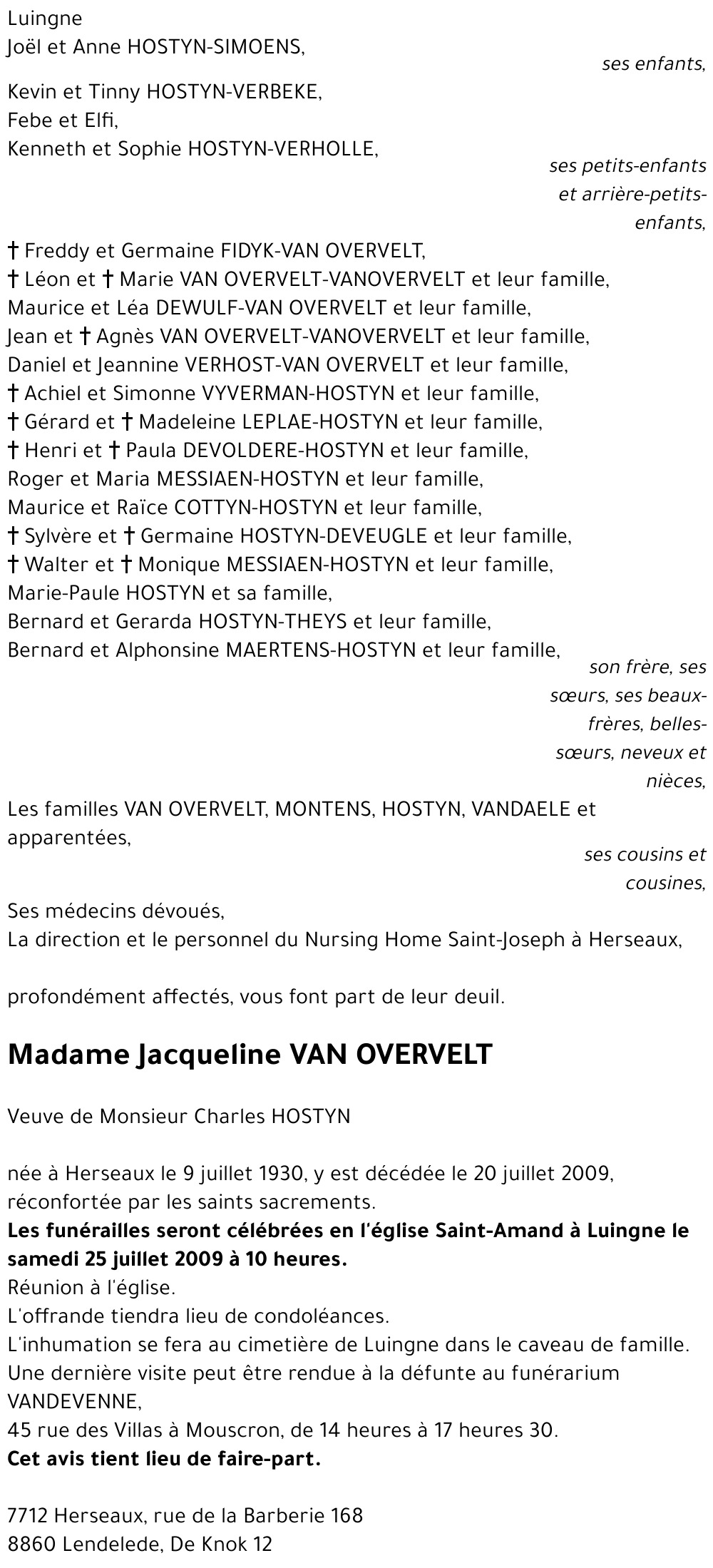 Jacqueline VAN OVERVELT