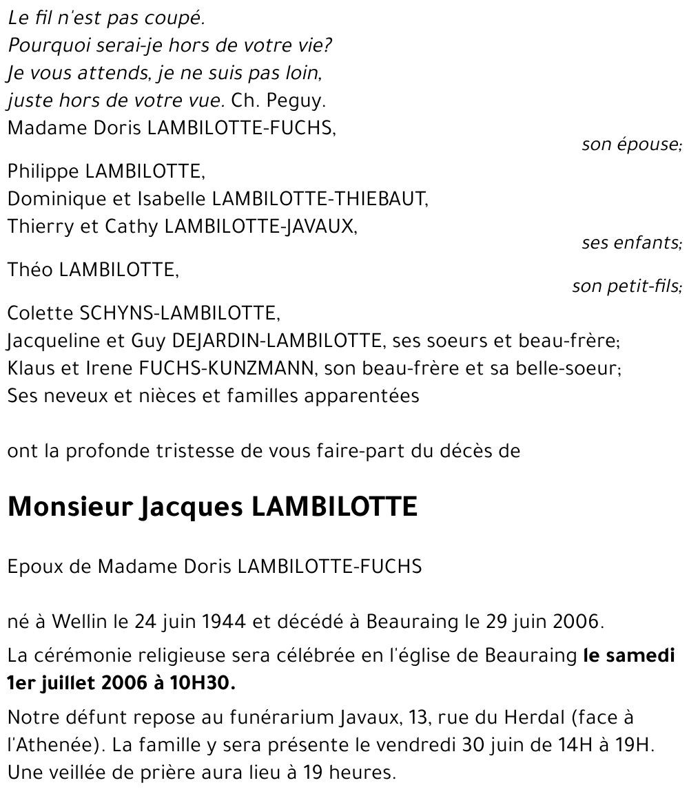 Jacques LAMBILOTTE