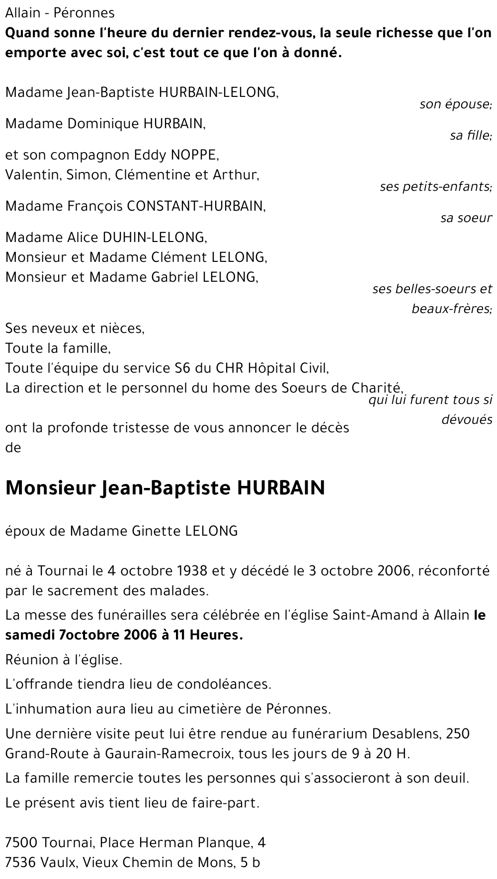 Jean-Baptiste HURBAIN